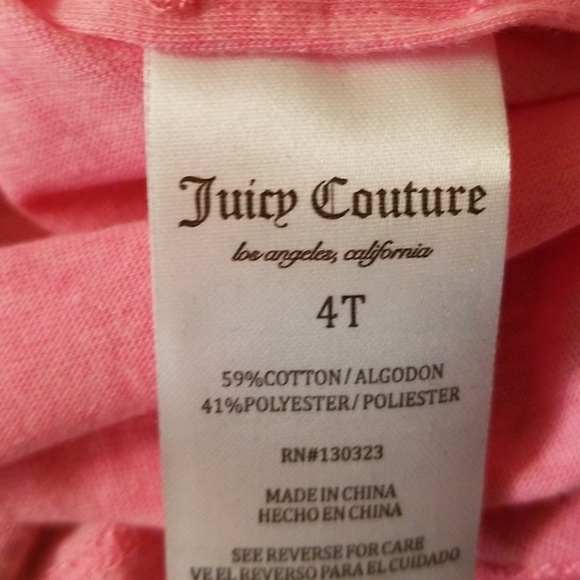 Girls Juicy Couture 2pc Shorts Terry Set Grey Pink - Picture 7 of 10